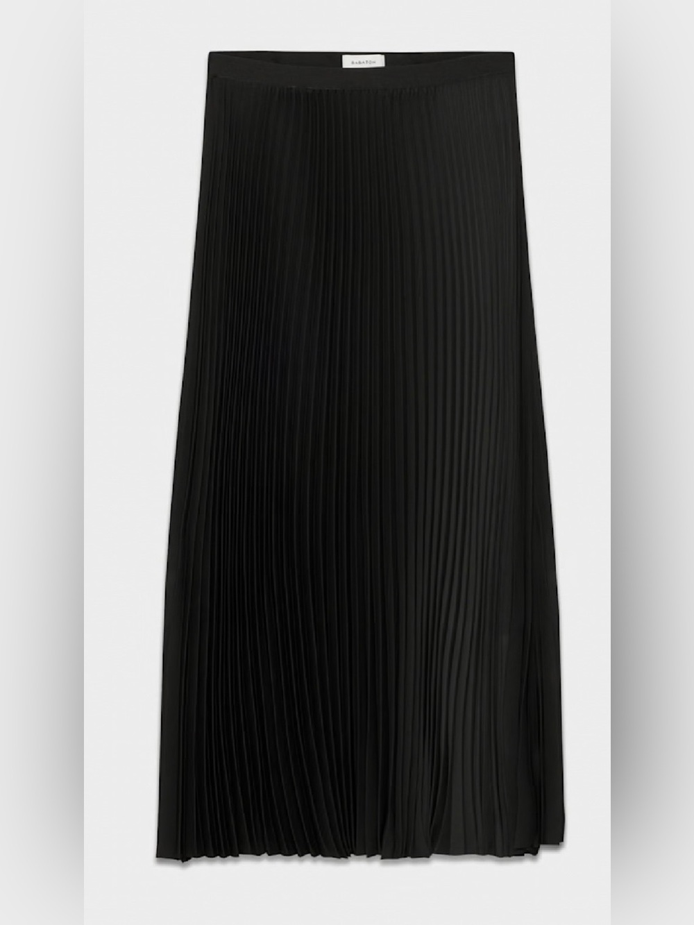 Babaton Black Pleated Maxi Skirt